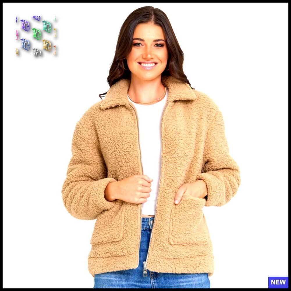 Oversized Sherpa Jacket Faux Fur Winter Coat Chic Cozy Plus Size